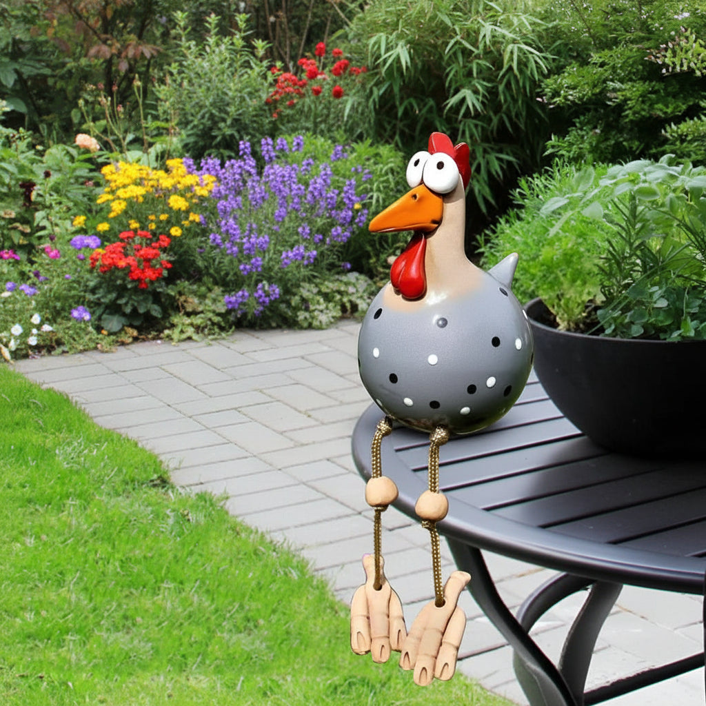 Garden Statue Chicken with Dancing Legs, Funny Garden Ornament – image 6