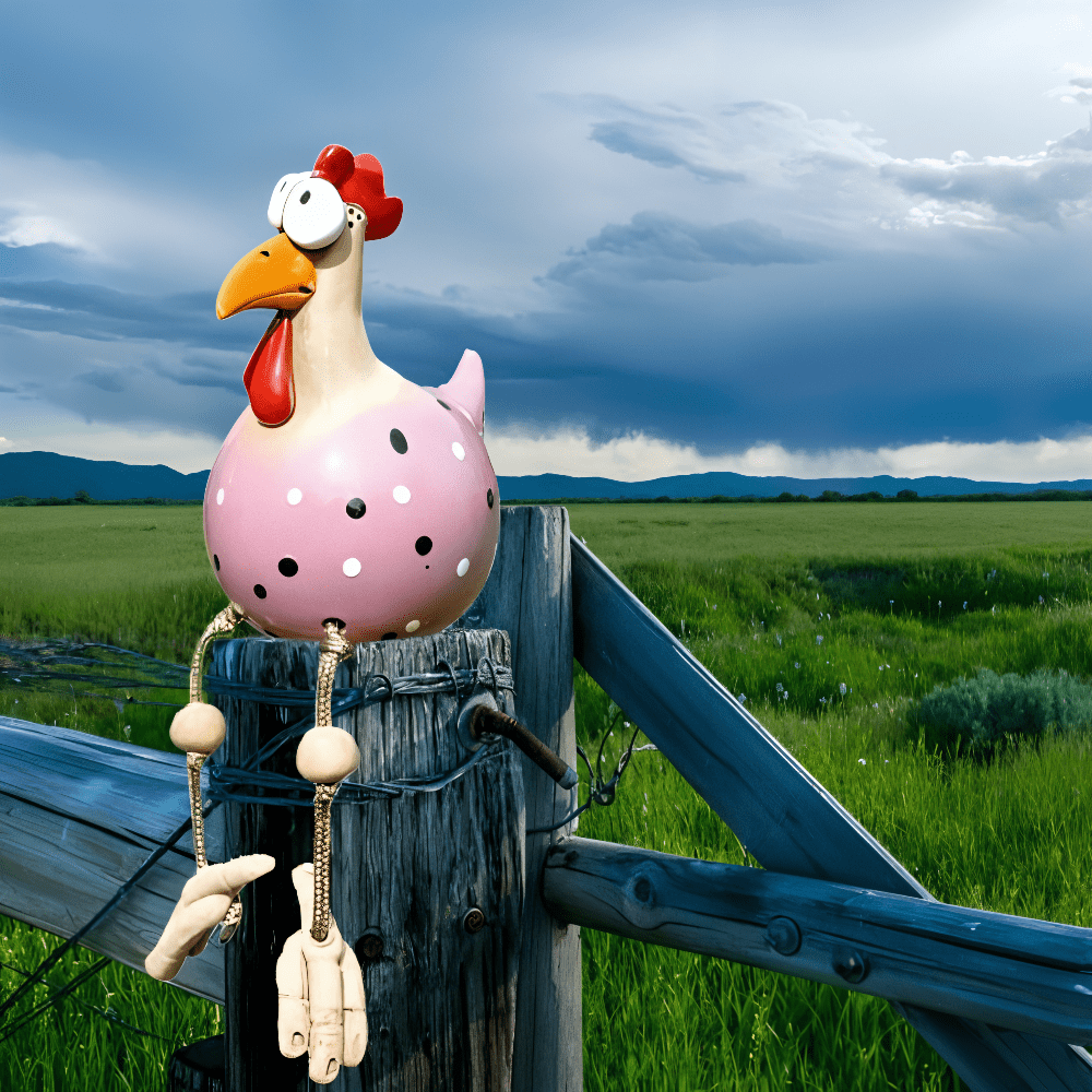 Garden Statue Chicken with Dancing Legs, Outdoor Garden Decoration for Balcony and Terrace – image 9