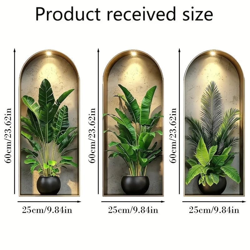 Wall Stickers Plants, 3D Wall Stickers for Bedroom and Living Room, Peel and Stick Wall Decor for Kitchen and Bathroom_06