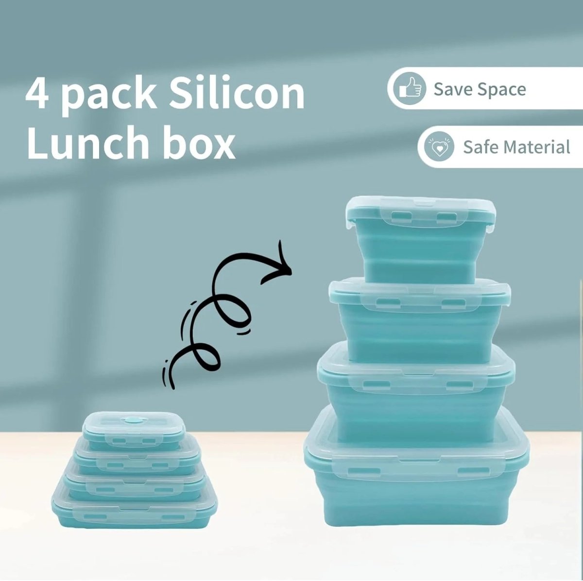 Collapsible Lunch Box Set, Meal Prep Containers – image 5