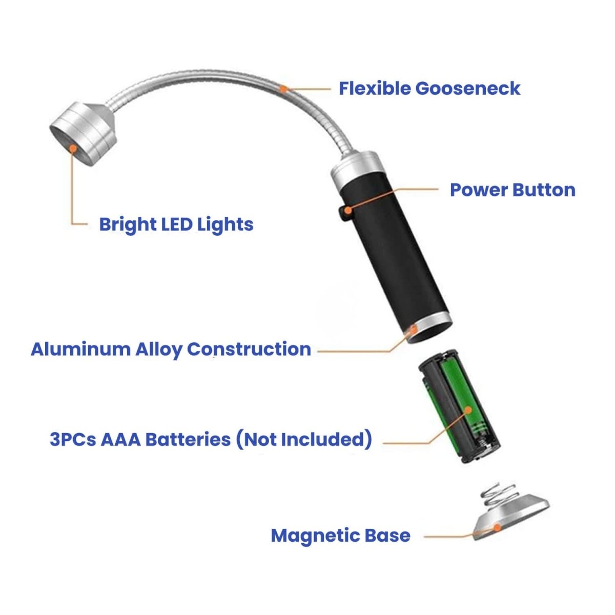 Camping Lights, Magnetic LED Light for BBQ Grill, Battery Operated Light with Flexible Gooseneck, Barbecue Accessories_06
