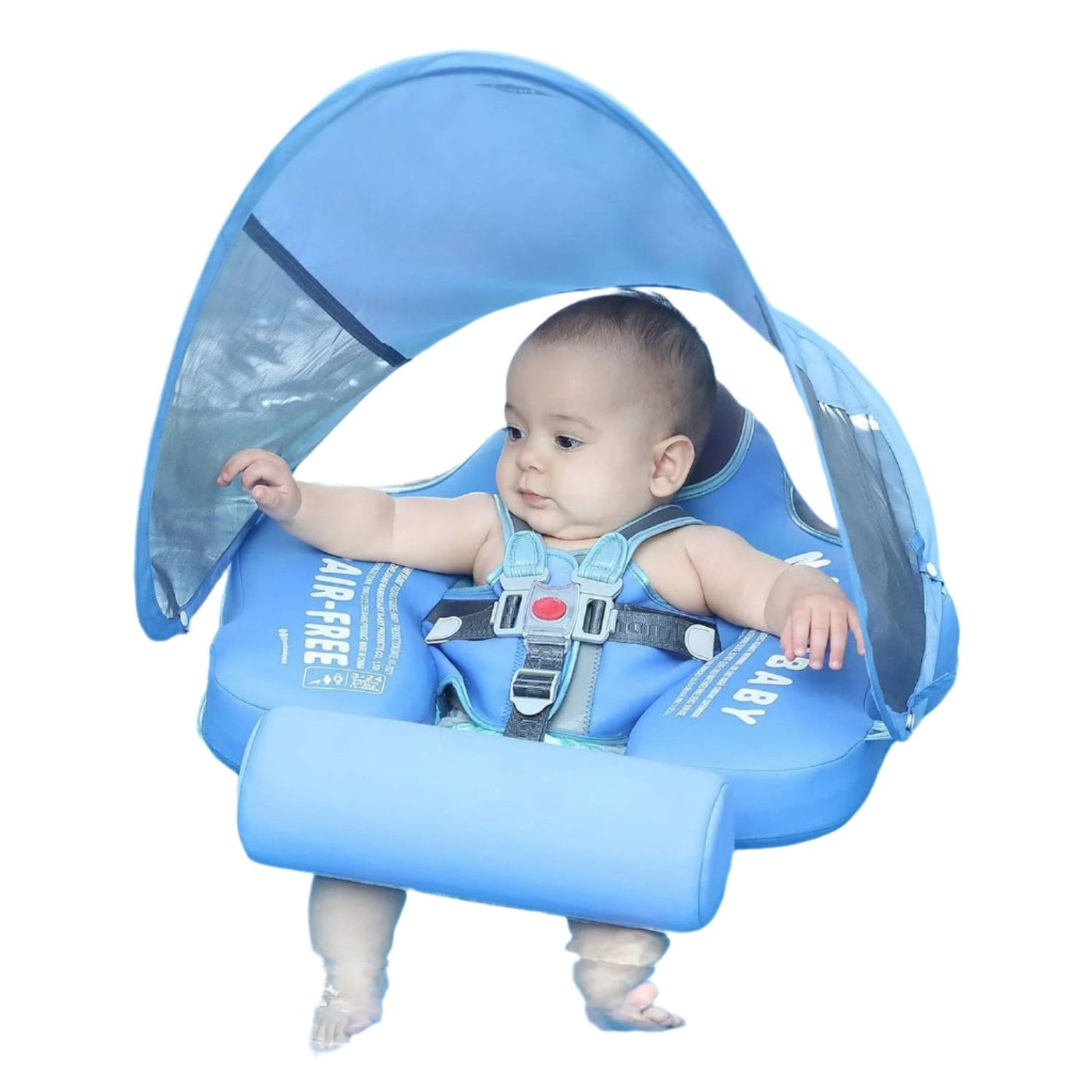 Baby Swimming Trainer | Non-Inflatable Float with Sun Canopy | Safe Water Exploration for Infants 0