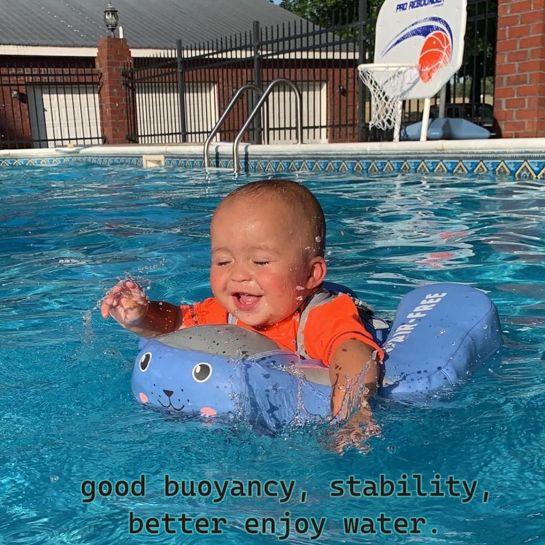 Baby Swimming Trainer | Non-Inflatable Float with Sun Canopy | Safe Water Exploration for Infants 4