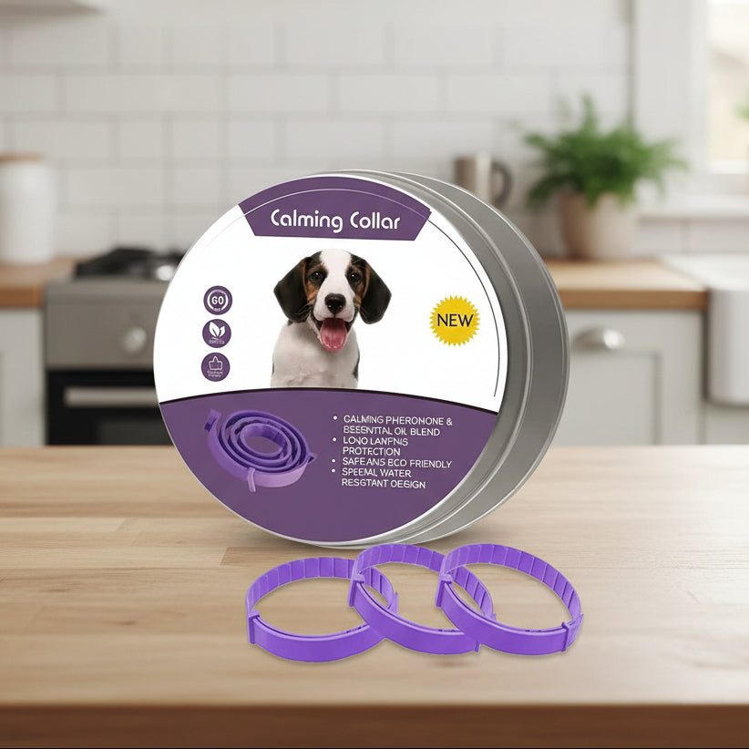 Dog Calming Collar with Pheromones, Calming Collar for Cats, Waterproof Adjustable Collar for Separation Anxiety in Dogs