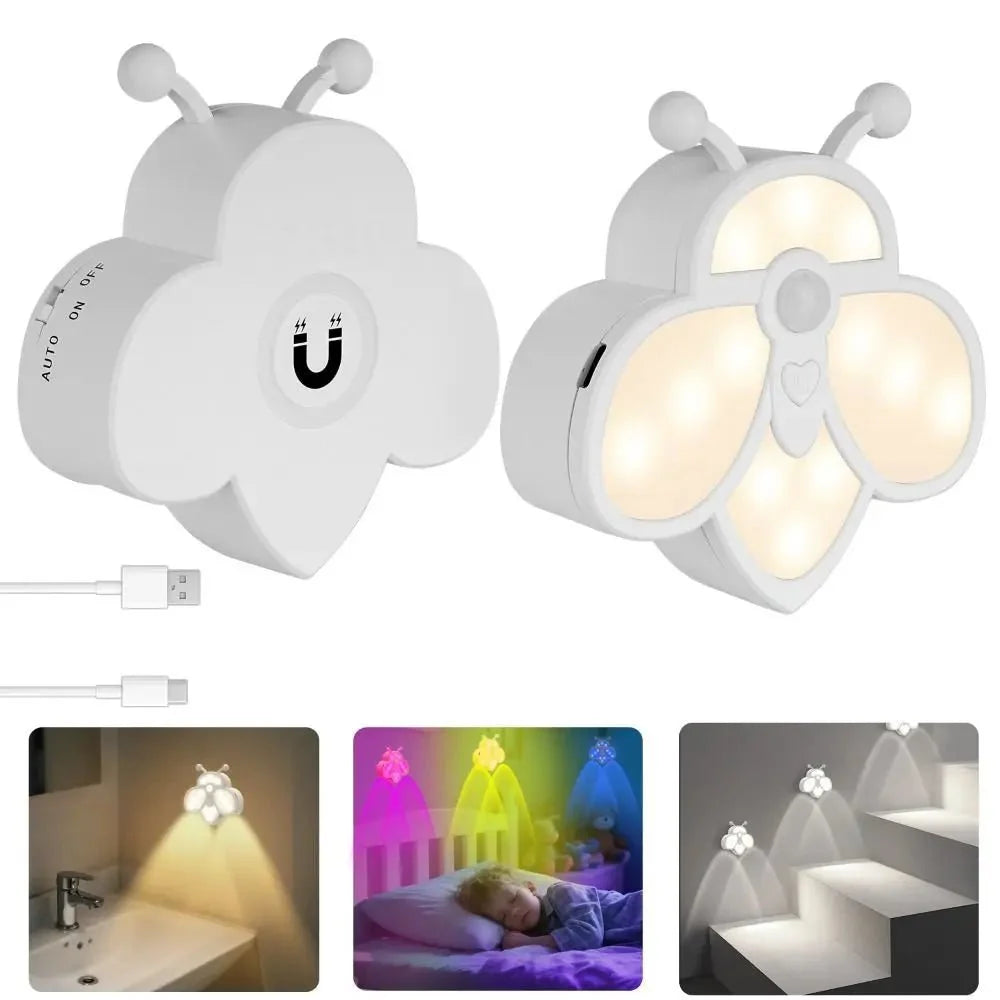 Night Lights, Rechargeable Motion Sensor Lights with Magnetic Mount, Wireless LED Sensor Light with USB-C Charging_02