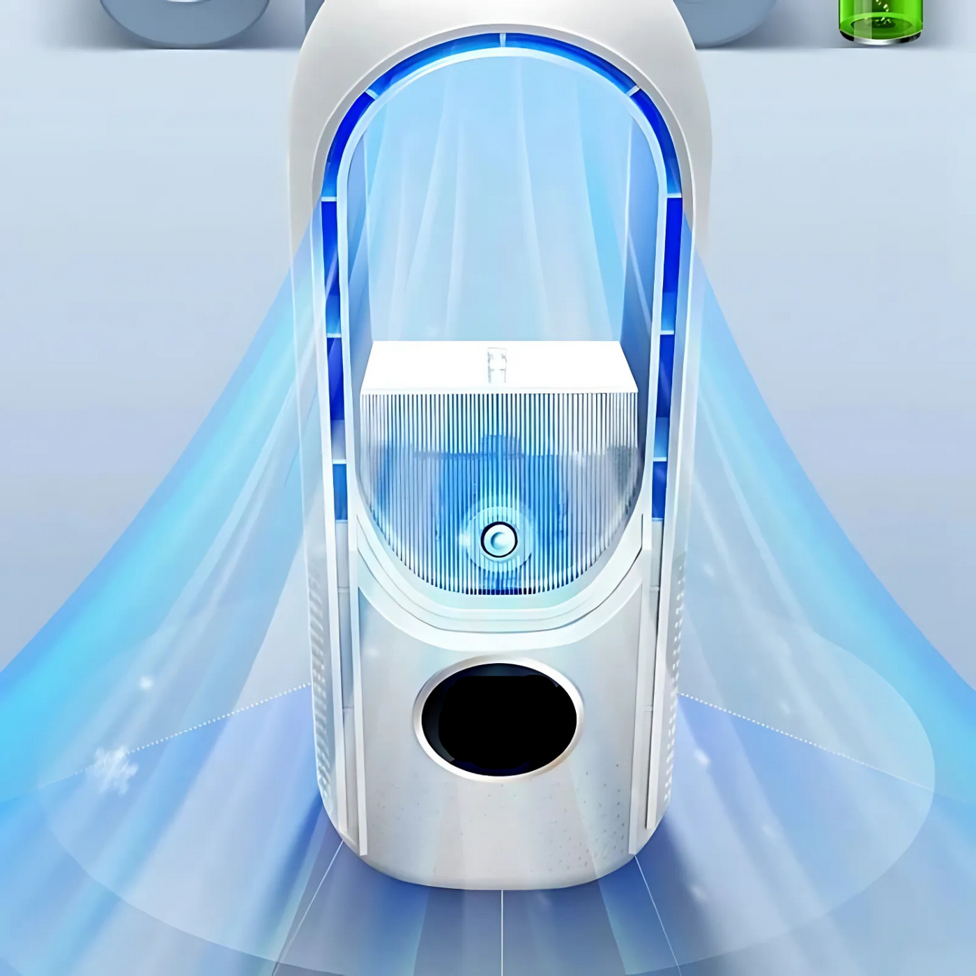 Blade-less USB Fan | Adjustable Speed & Timer | Compact Design for Refreshing Comfort 0