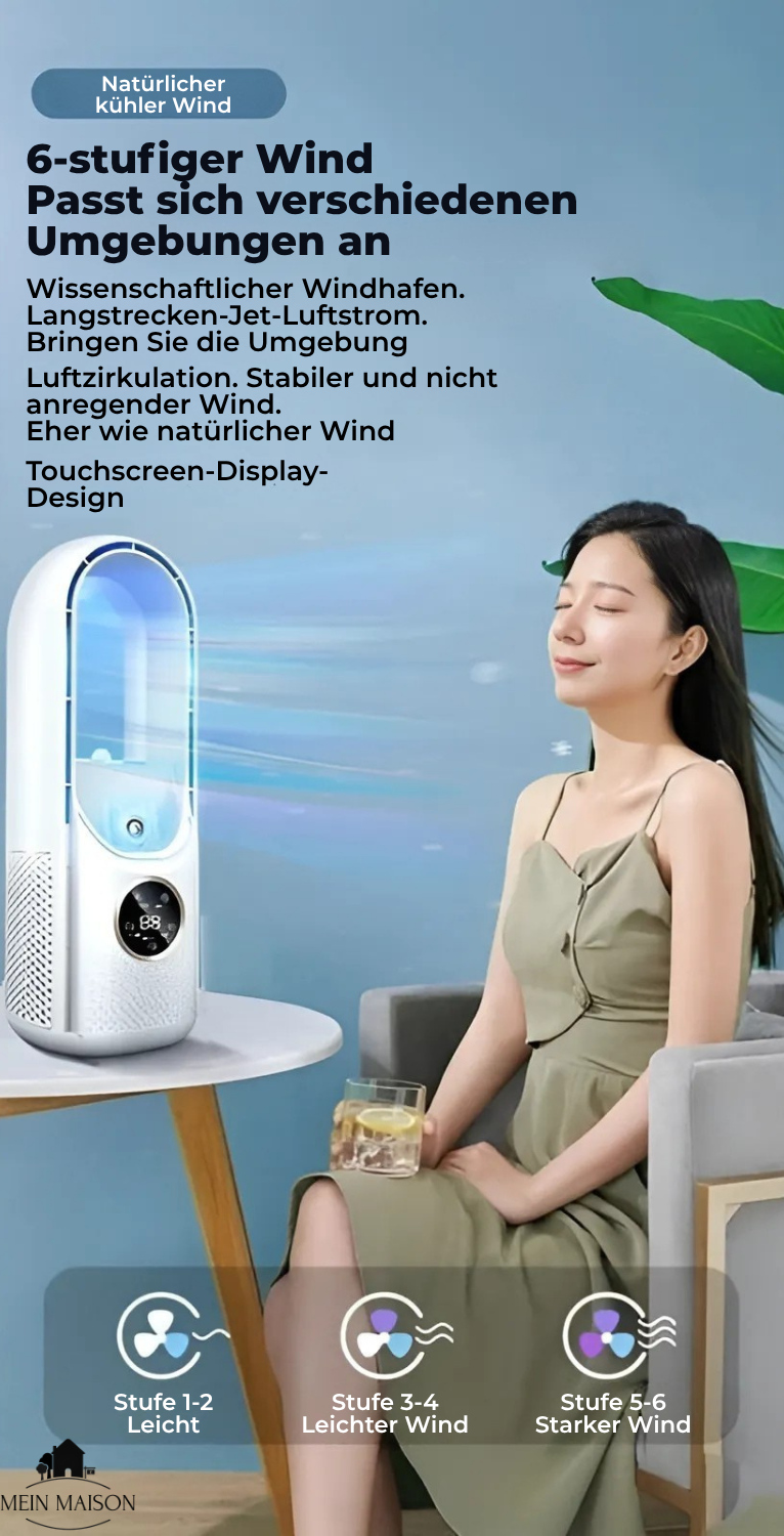 Blade-less USB Fan | Adjustable Speed & Timer | Compact Design for Refreshing Comfort 6