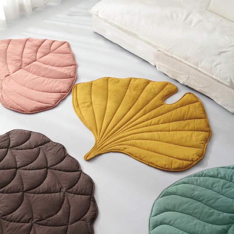 Dog Blankets, Leaf Shape Dog Mat for Large Dogs, Machine Washable Pet Blanket in Cotton and Polyester_03