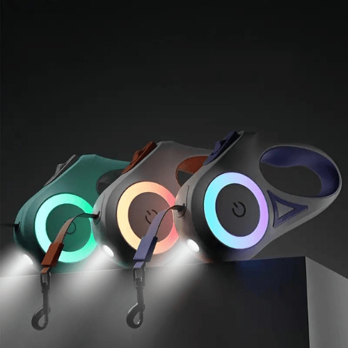 Light Up Dog Lead with LED Strip and Torch Handle, Long Dog Lead up to 5 m, Dog Leash with Light for Walking at Night_03
