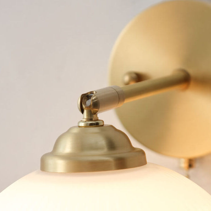 BrassAura | Elegant Ribbed Glass Modern Wall Sconce 3