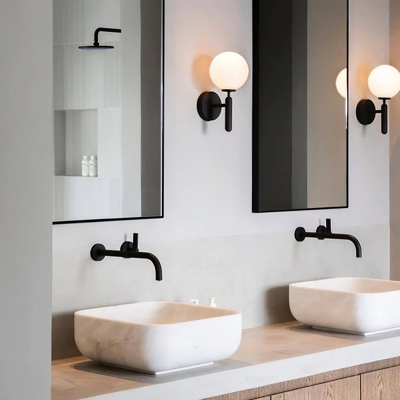 BrassGlobe | Elegant Scandinavian Brass Glass Wall Light Sconce 3