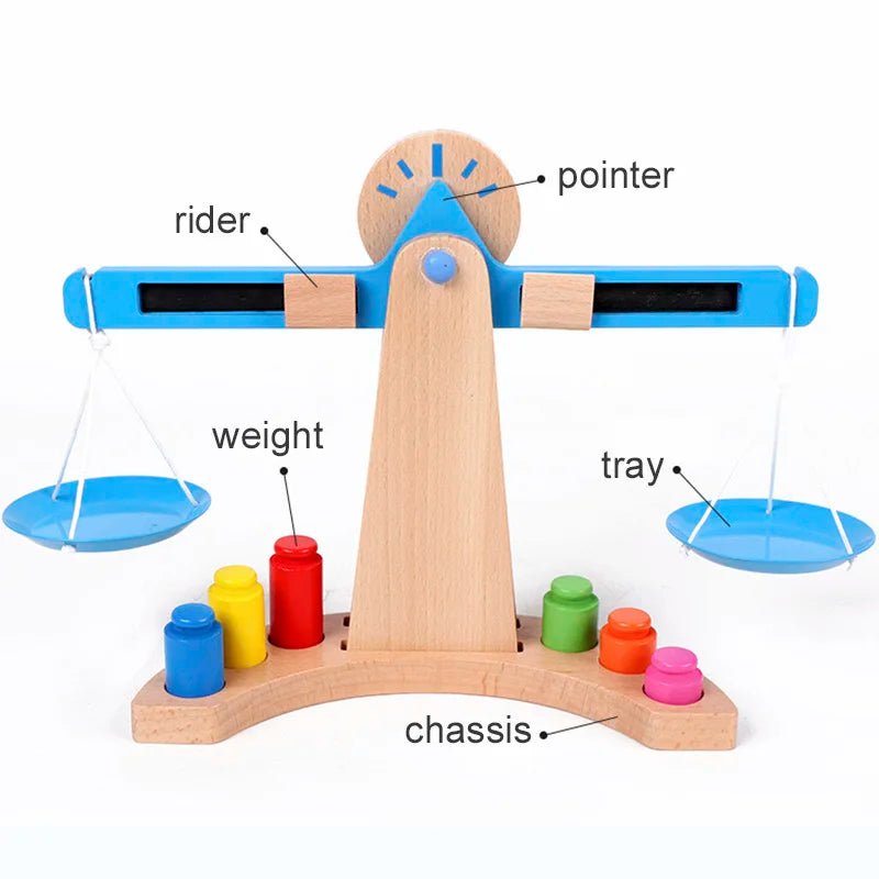 Wooden Balance Scale Toy for Counting and Weighing, Montessori Toys, Educational Toys for 3 Year Olds_04
