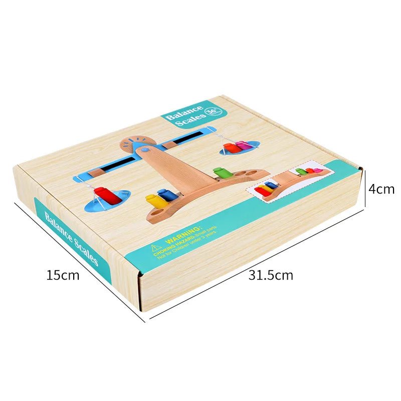 Wooden Balance Scale Toy for Counting and Weighing, Montessori Toys, Educational Toys for 3 Year Olds_06