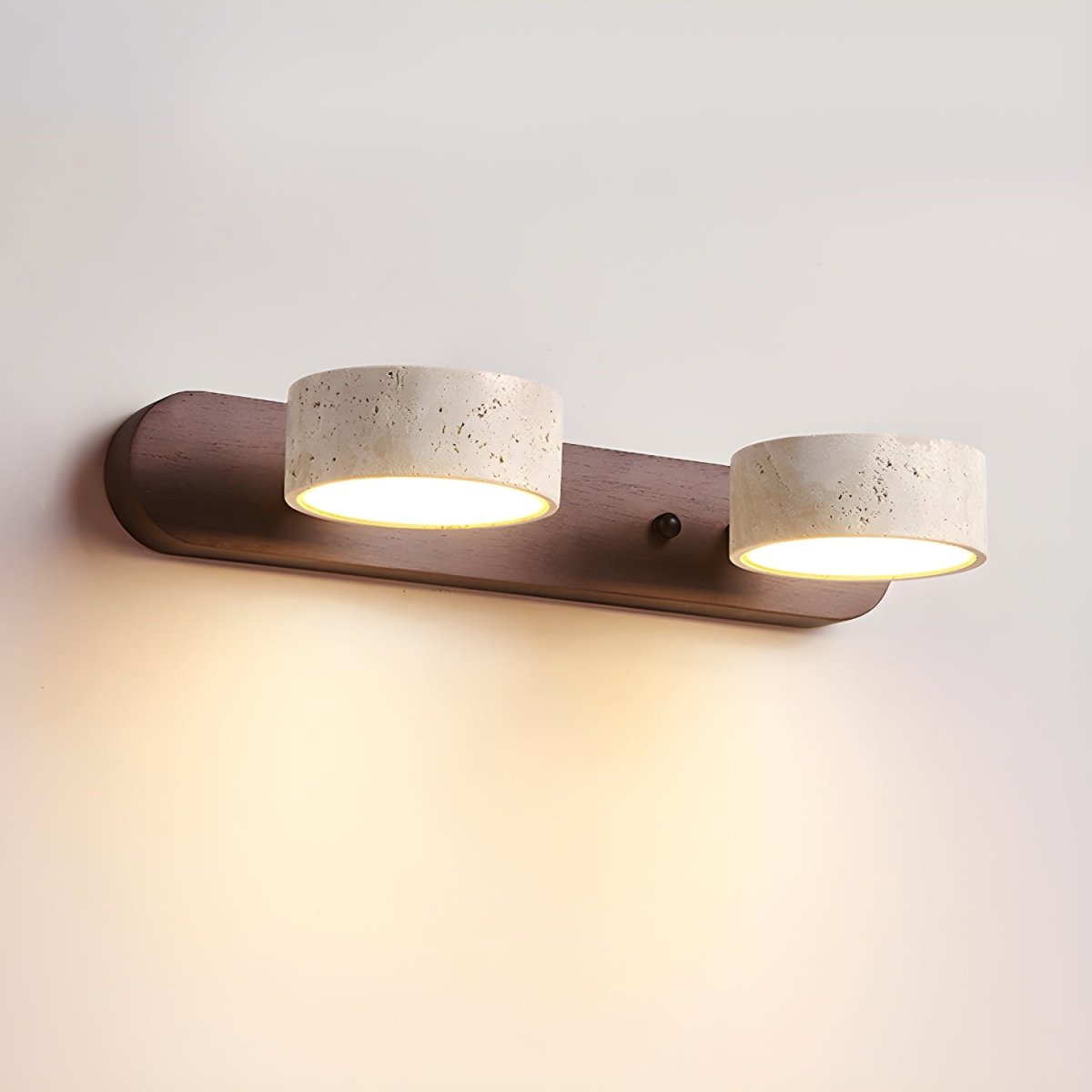 Living Room Wall Lights, Travertine LED Wall Light with Wood, Wall Sconce for Bedroom and Hallway_01