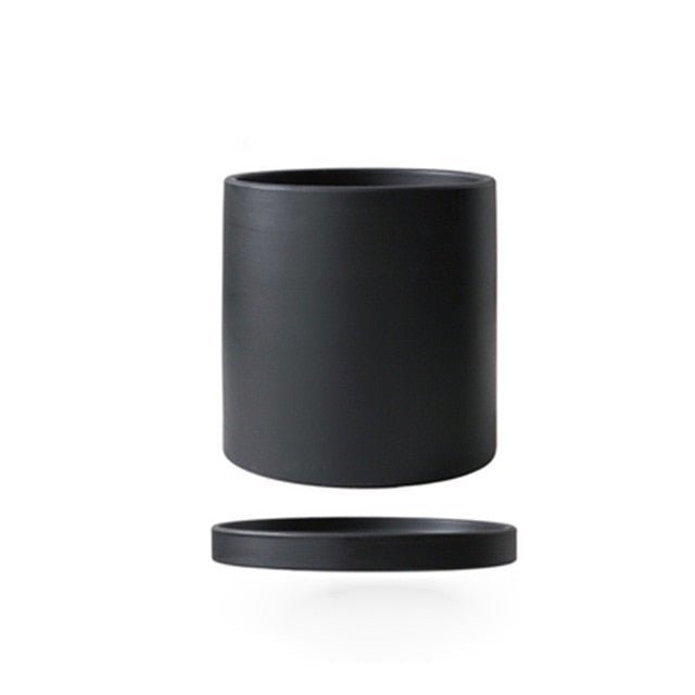 Indoor Plant Pots with Saucers, Ceramic Plant Pot with Drainage Hole, Herb Planter, Indoor Planter for Houseplants_11