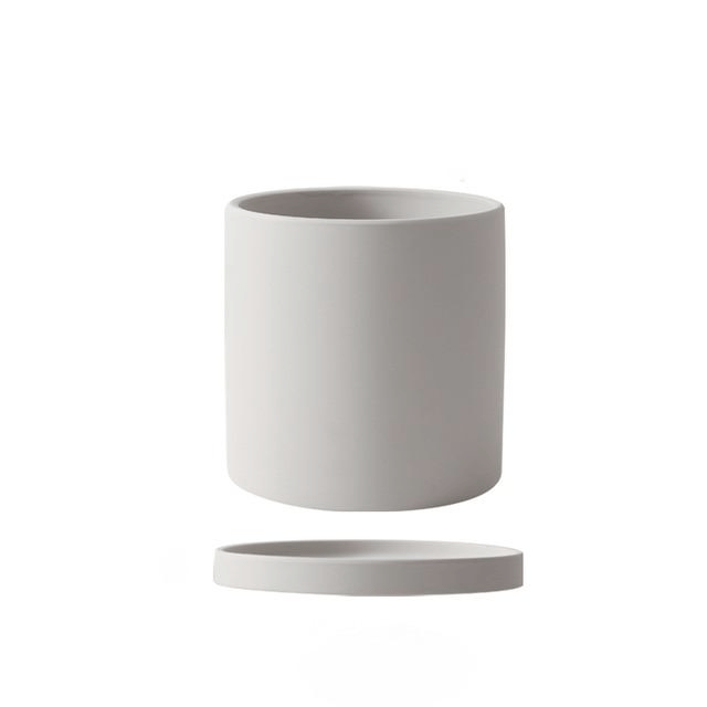 Indoor Plant Pots with Saucers, Ceramic Plant Pot with Drainage Hole, Herb Planter, Indoor Planter for Houseplants_14