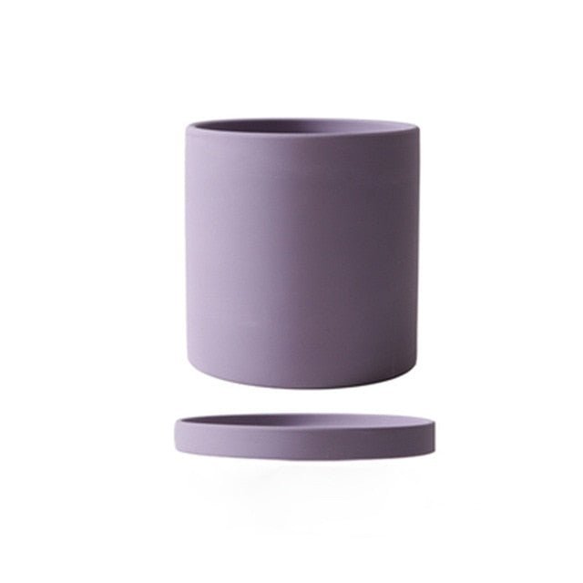 Indoor Plant Pots with Saucers, Ceramic Plant Pot with Drainage Hole, Herb Planter, Indoor Planter for Houseplants_16