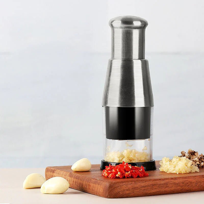 Garlic Chopper Stainless Steel with Metal Blades, Kitchen Accessories