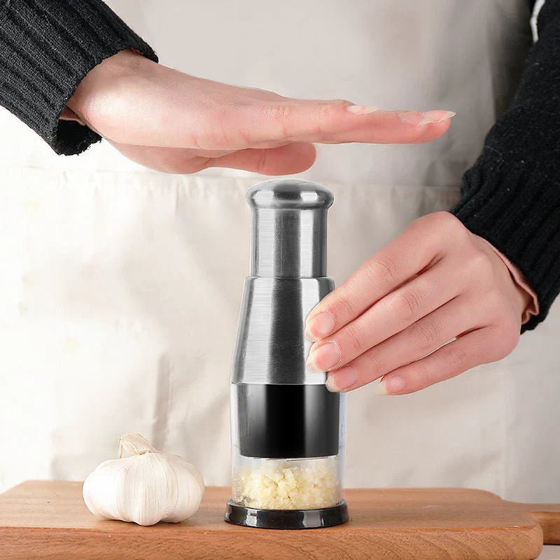 Garlic Chopper Stainless Steel with Metal Blades – image 4