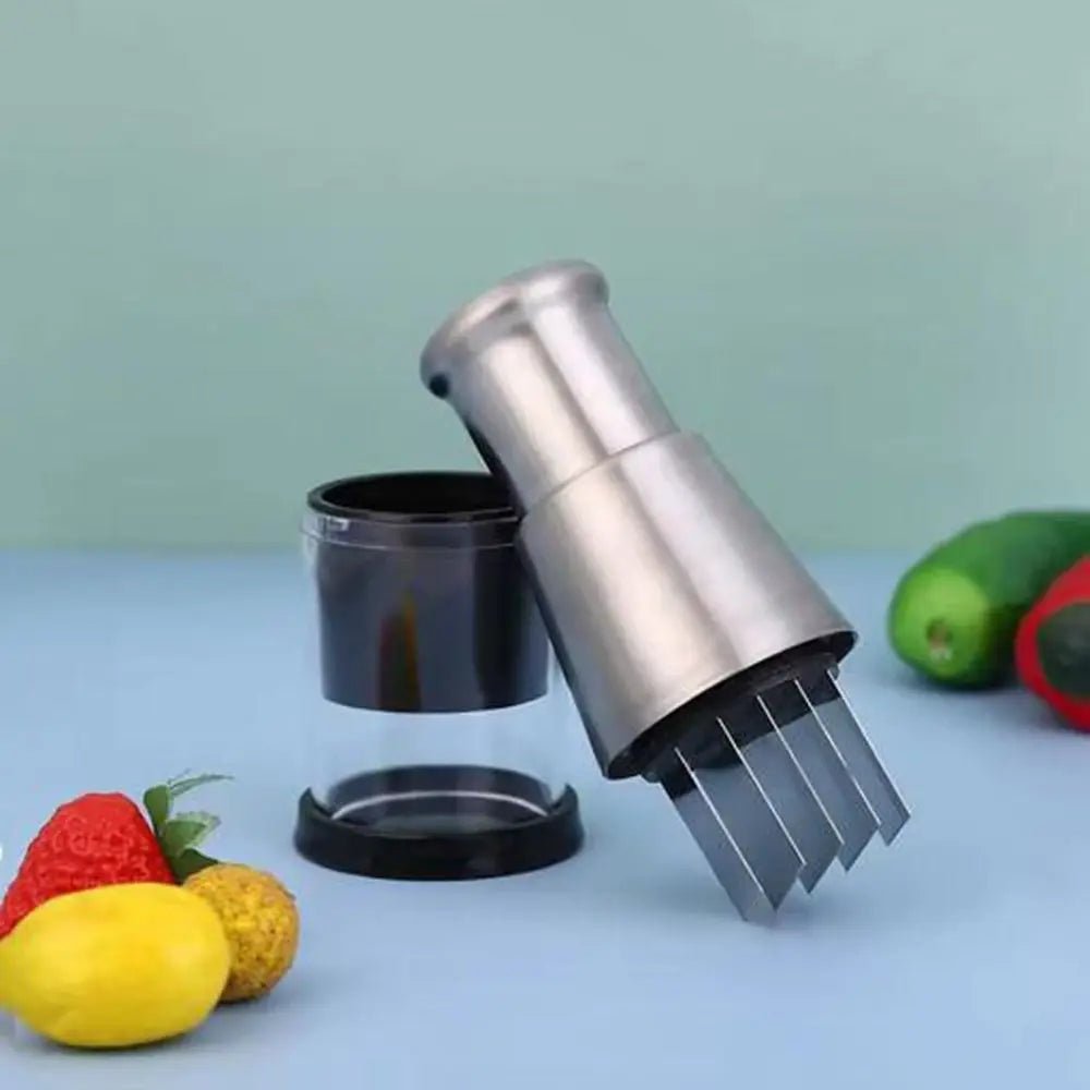 Garlic Chopper Stainless Steel with Metal Blades, Kitchen Accessories – image 5