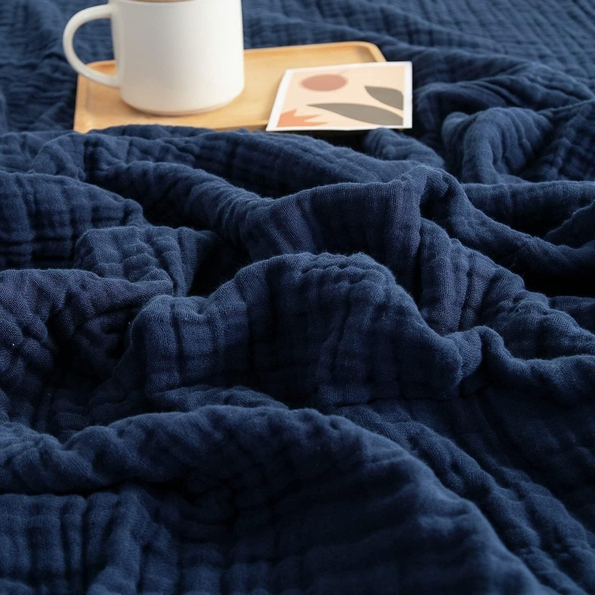 Cooling Blanket for Summer, Lightweight Muslin Blanket for Bed, Breathable Cotton Sofa Throw_13