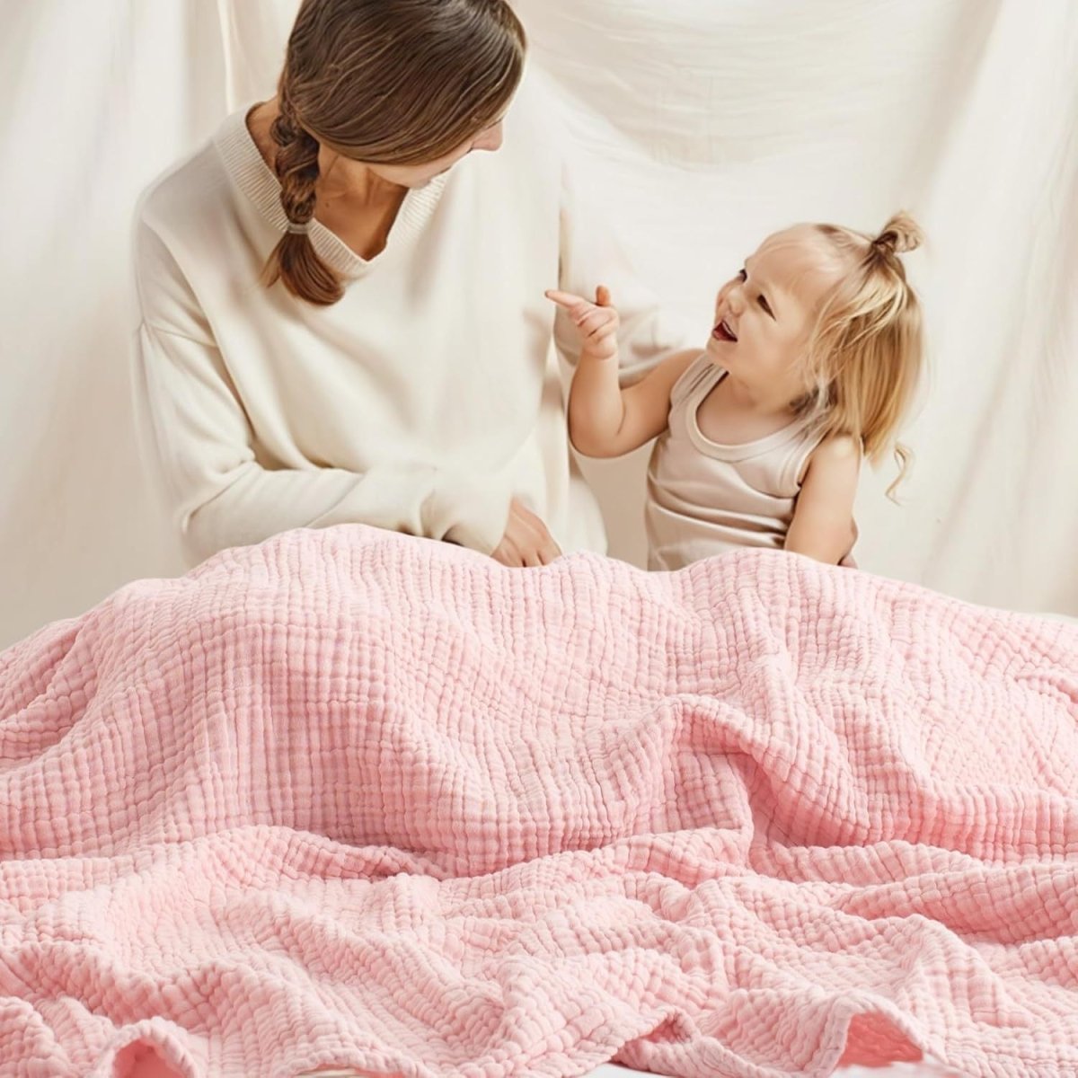 Cooling Blanket for Summer, Lightweight Muslin Blanket for Bed, Breathable Cotton Sofa Throw_04