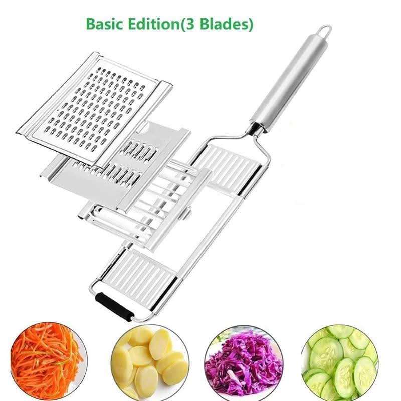 Vegetable Slicer with Replaceable Stainless Steel Blades, Vegetable Chopper, Grater, Fruit Slicer, Kitchen Gadgets_02