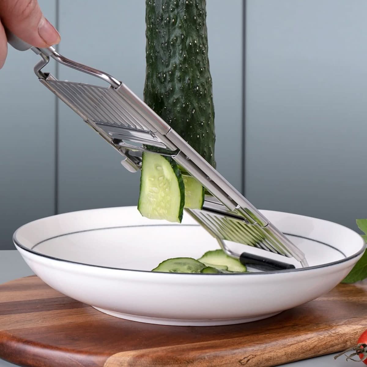 Vegetable Slicer with Replaceable Stainless Steel Blades, Vegetable Chopper, Grater, Fruit Slicer, Kitchen Gadgets_05