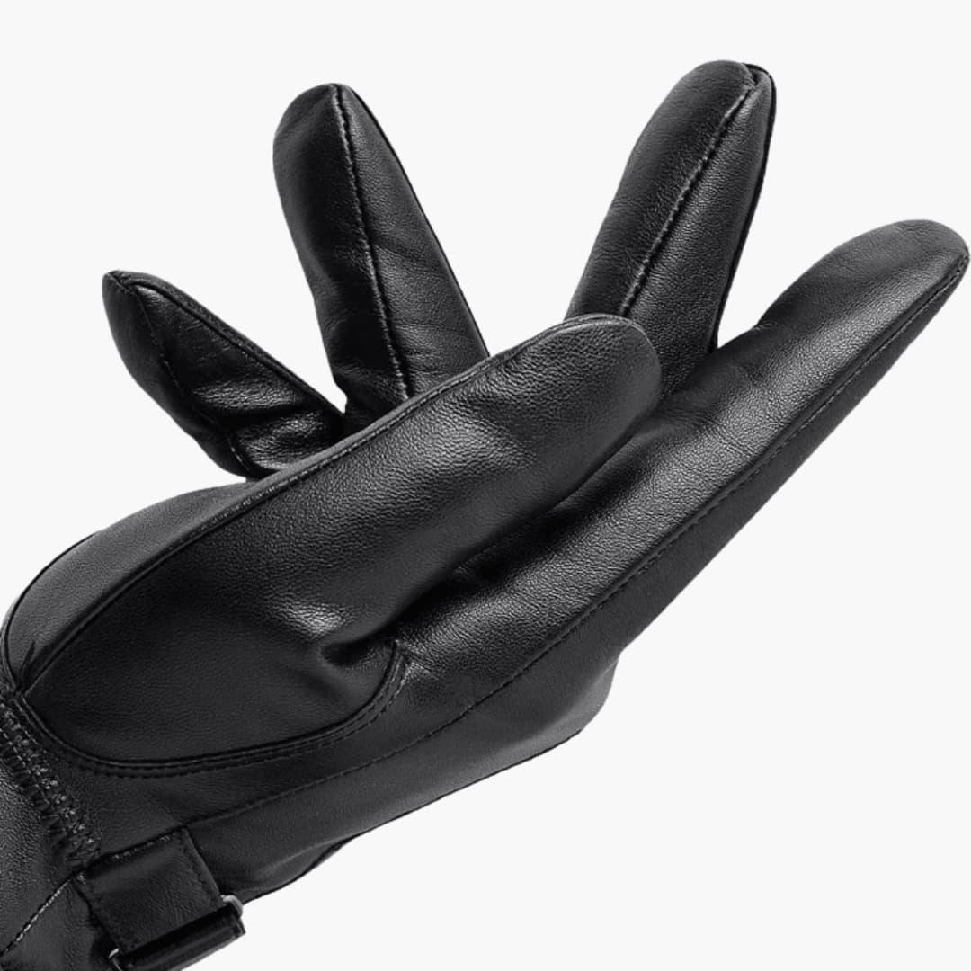 Mens Leather Gloves, Black Leather Gloves for Men – image 6