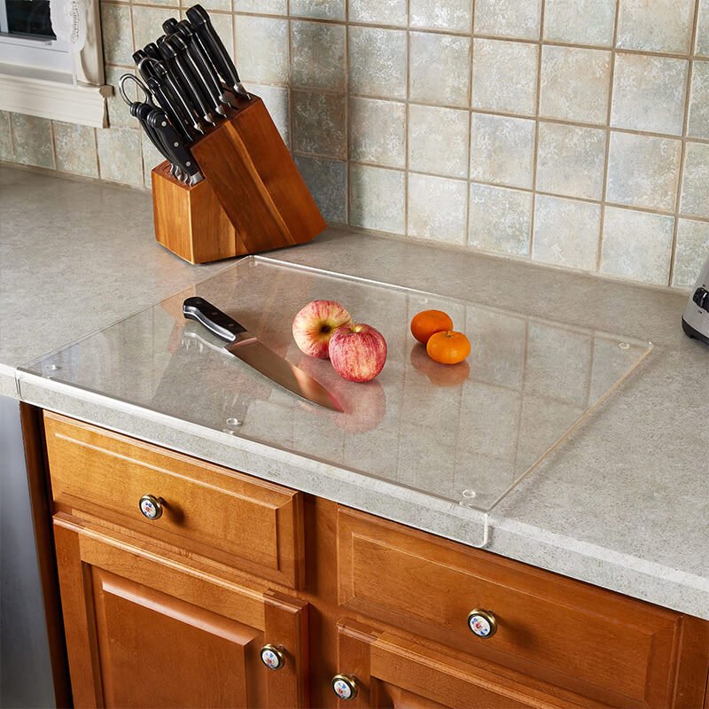 Clear Cutting Board with Non Slip Grip, Transparent Plastic Chopping Board for Kitchen – image 7