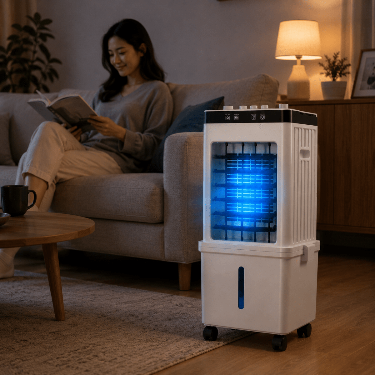 Portable Air Cooler with Remote, 3 in 1 Evaporative Air Cooler with Humidifying Function, Air Cooling Fan for Bedroom_03