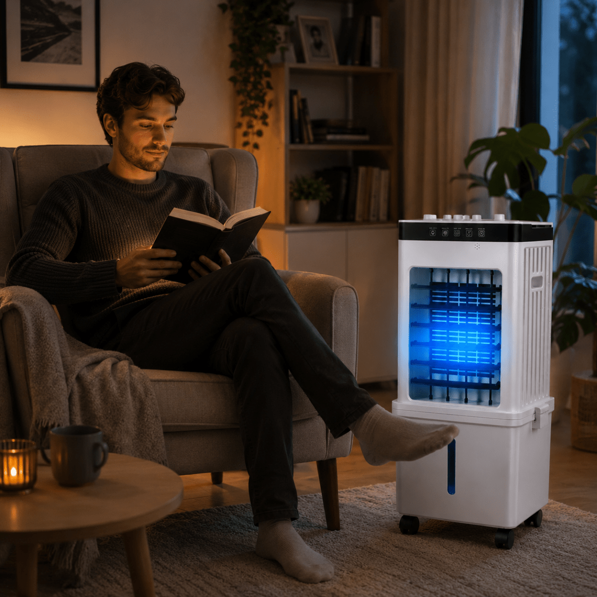 Portable Air Cooler with Remote, 3 in 1 Evaporative Air Cooler with Humidifying Function, Air Cooling Fan for Bedroom_01