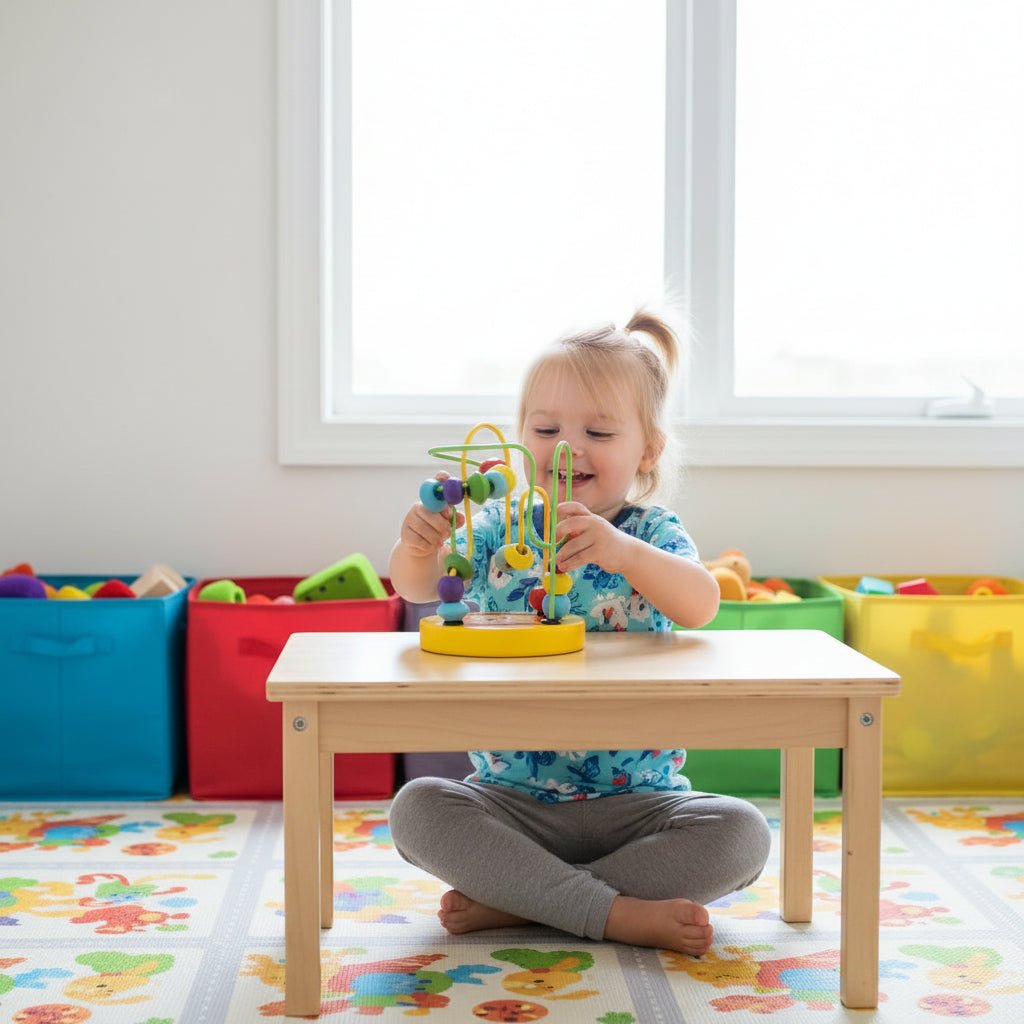 Wooden Bead Maze, Bead Roller Coaster for Kids, Wooden Toys for 3 Year Olds, Wooden Sensory Toys_02