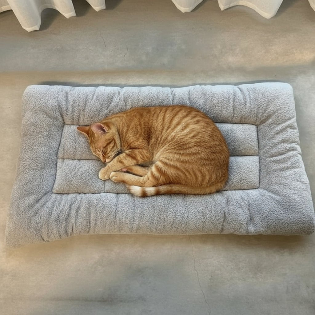 Memory Foam Dog Bed, Fluffy Dog Bed 90 x 45 cm with Non Slip Base