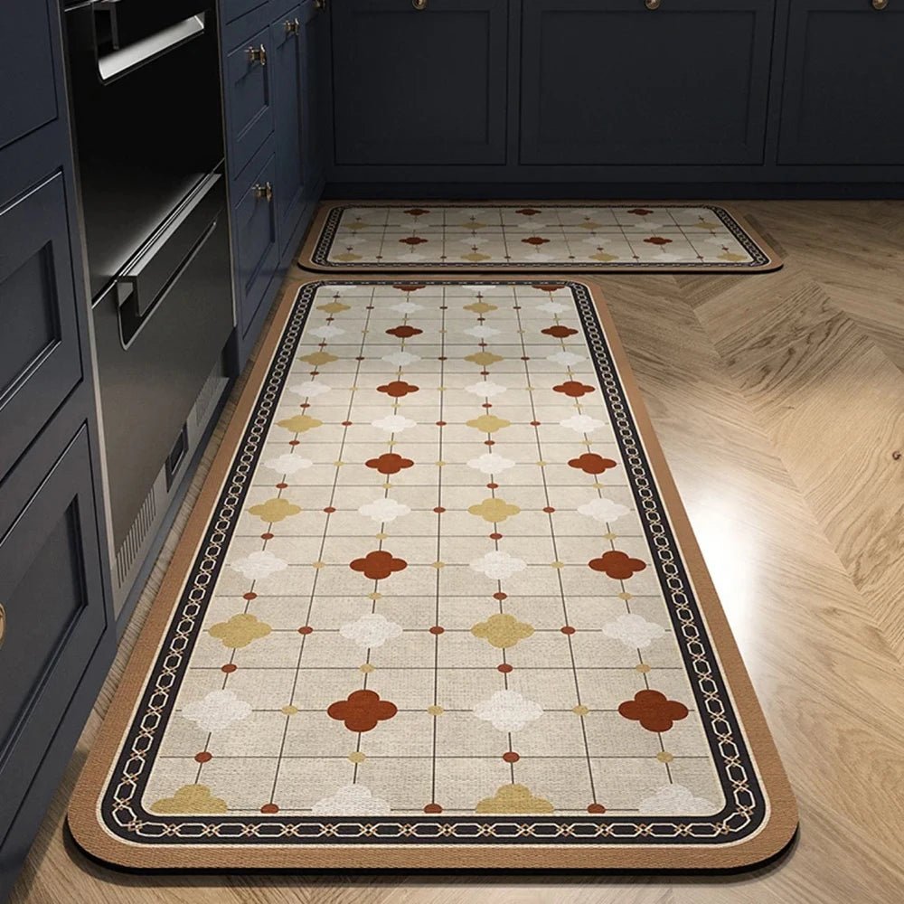 Kitchen Floor Mats, Non Slip Kitchen Rug, Crystal Velvet Kitchen Runner Rug for Living Room and Bedroom_10