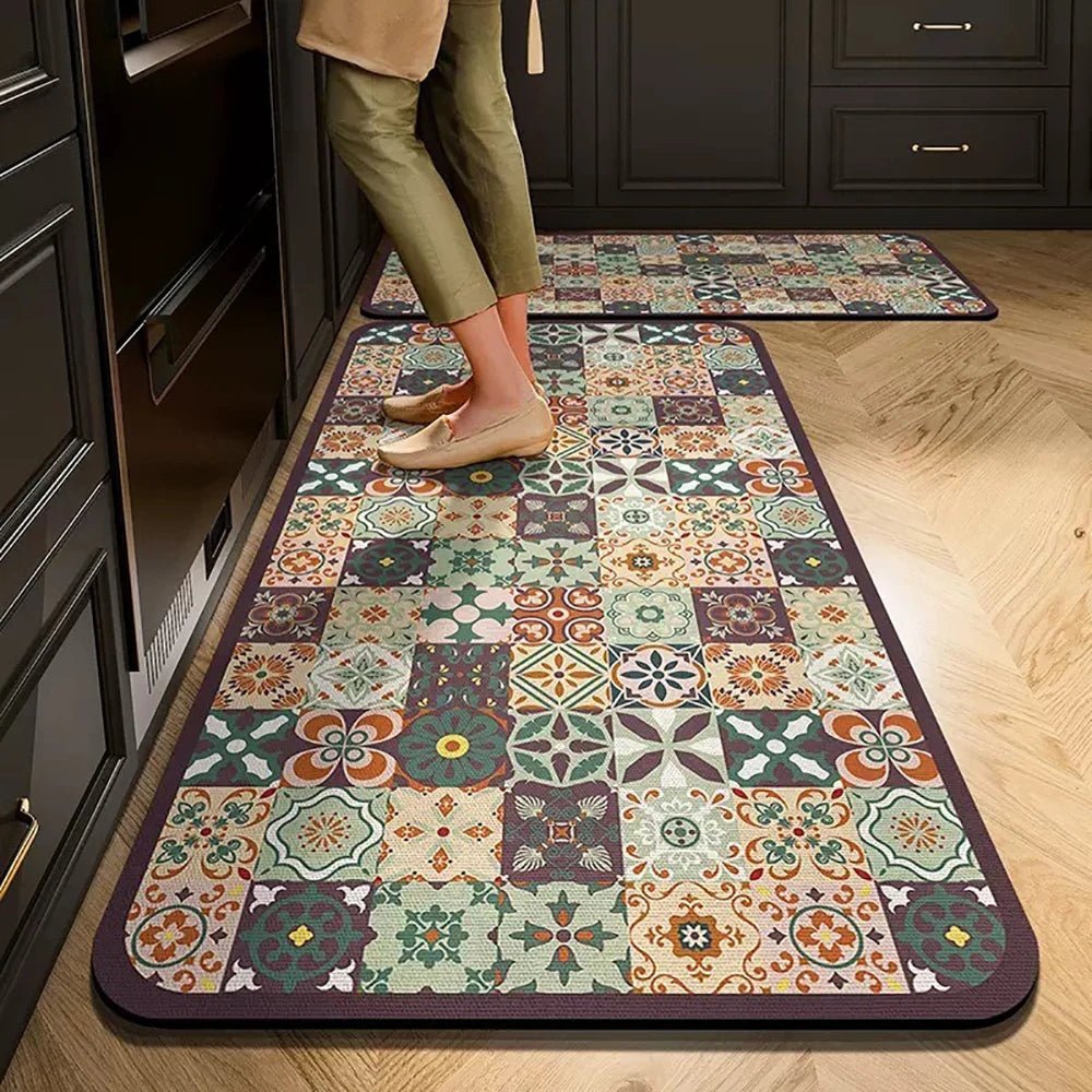 Kitchen Floor Mats, Non Slip Kitchen Rug, Crystal Velvet Kitchen Runner Rug for Living Room and Bedroom_08