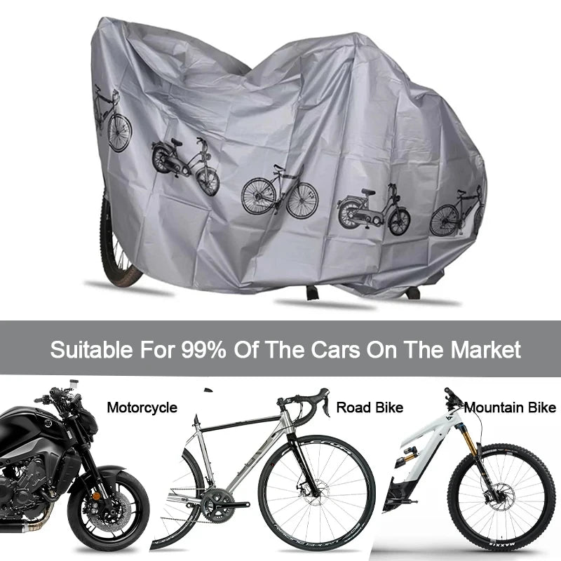 Bike Cover Waterproof, Outdoor Bicycle Cover for E Bikes and Scooters