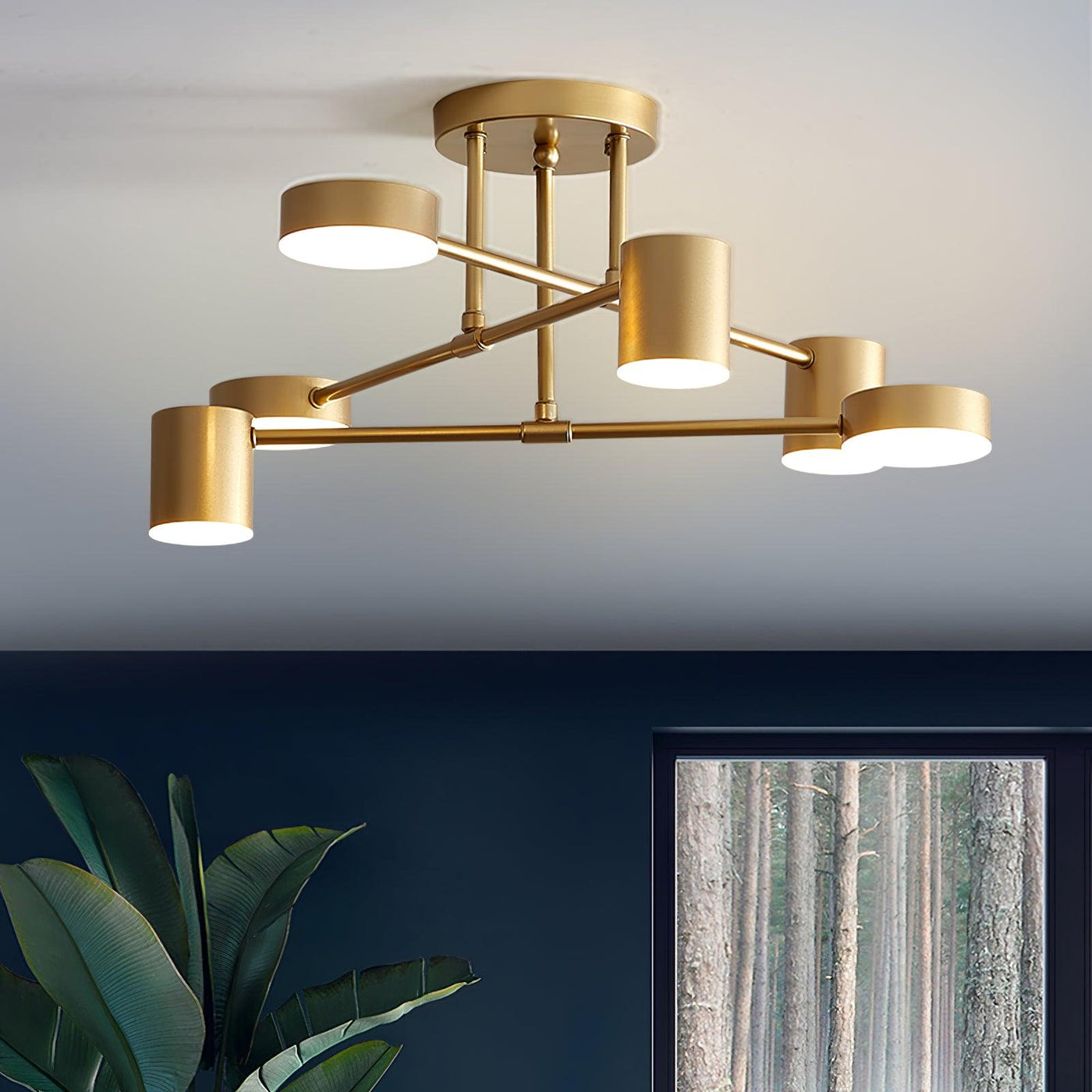 CelestialSphere | Elegant Modern Brass 6-Light Sputnik Ceiling Fixture 1