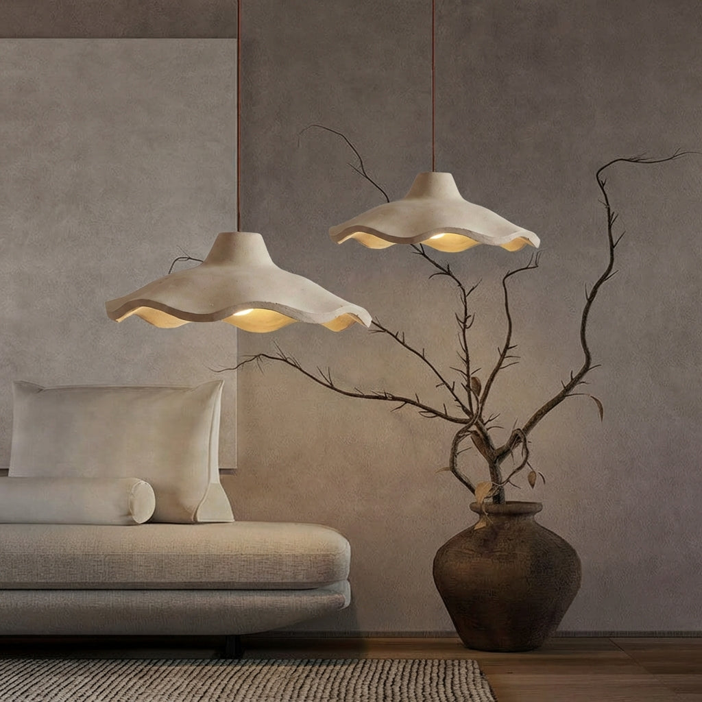 CementoFlora | Elegant Handcrafted Vintage Cement Flower Pendant Light 3