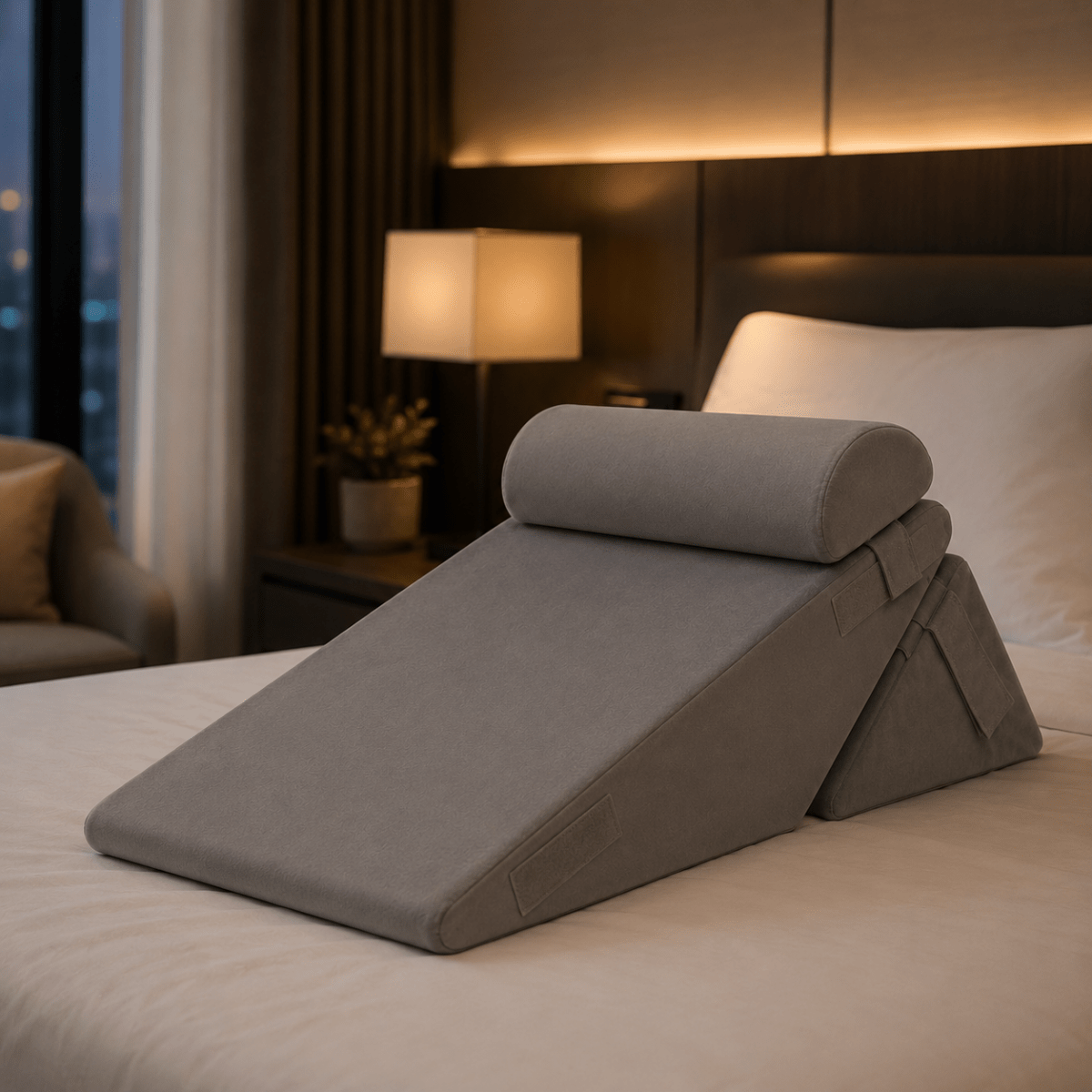 Wedge Pillows, Reading Pillow for Bed and Leg Elevation, Bed Wedge Pillow with Back Support in High Density Foam_02