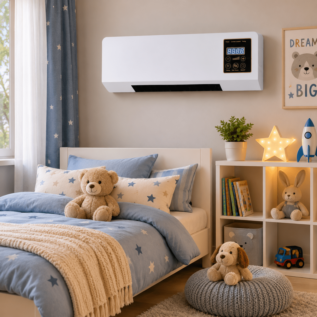 Electric Heater with Fan Function, Fan Heater for Indoor Use, Space Heater for Living Room and Office