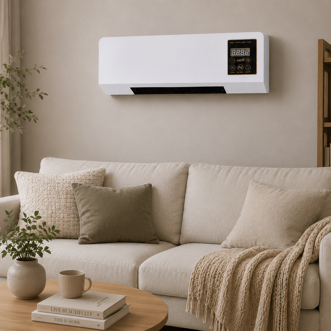Electric Heater with Fan Function, Space Heater for Living Room and Office