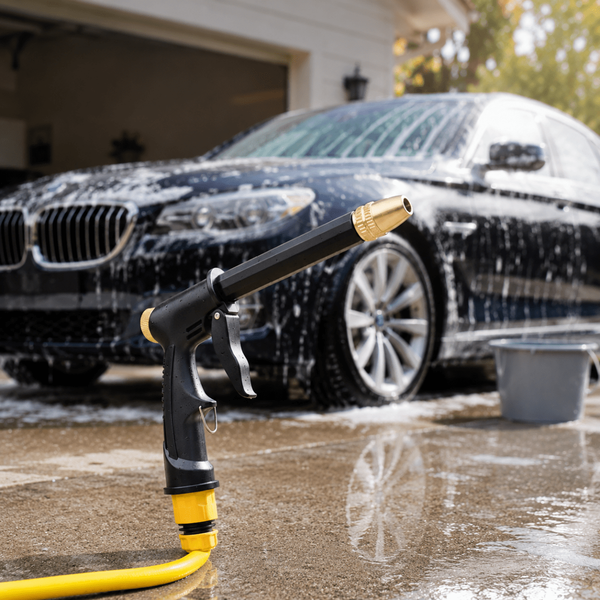 Pressure Washer 100-200 Bar, Jet Washer for Car and Patio Cleaning, Power Washer with Spray Nozzle for Driveways_00