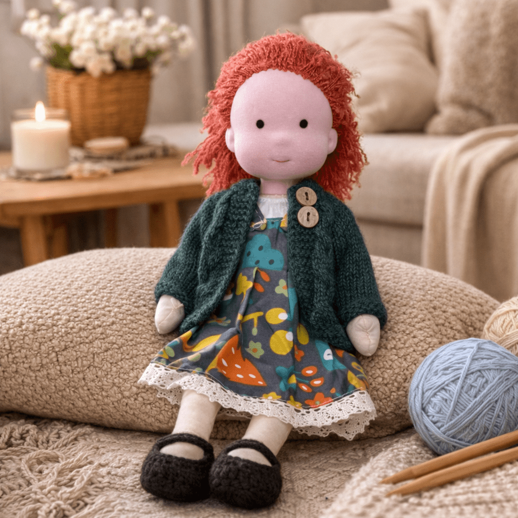 Waldorf Doll Handmade, Soft Doll with Cotton and Plush Body, Kids Toys for Creative Play, Soft Toy for Imaginative Play_20