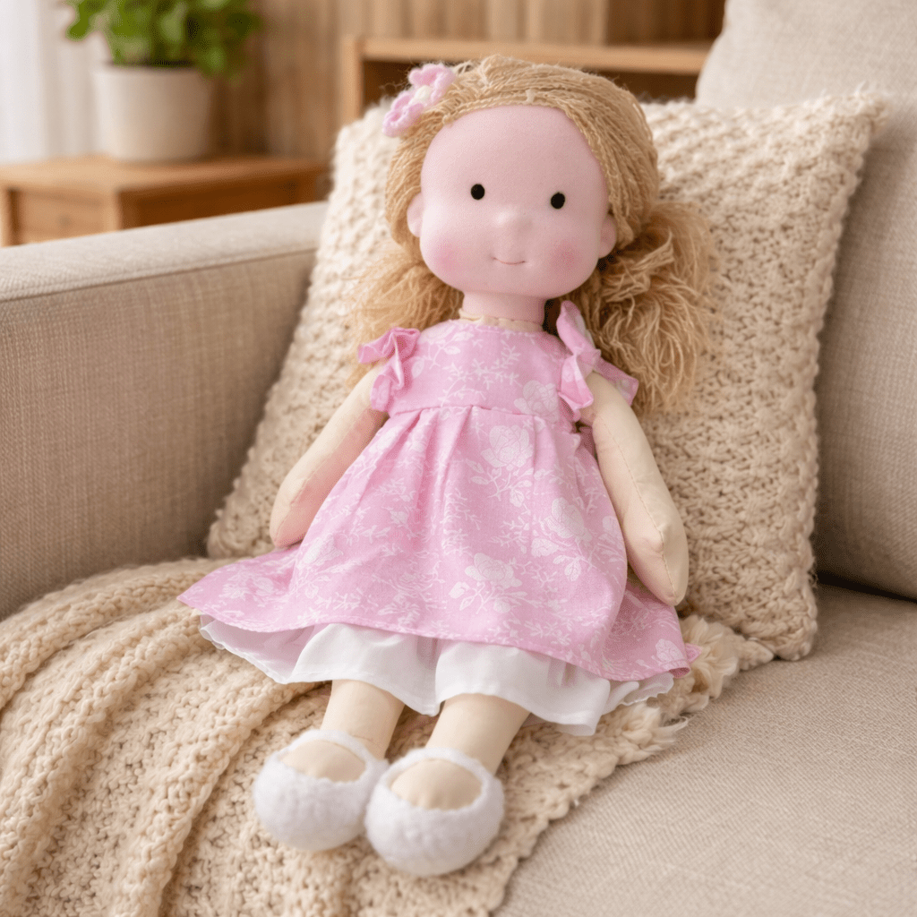 Waldorf Doll Handmade, Soft Doll with Cotton and Plush Body, Kids Toys for Creative Play, Soft Toy for Imaginative Play_23