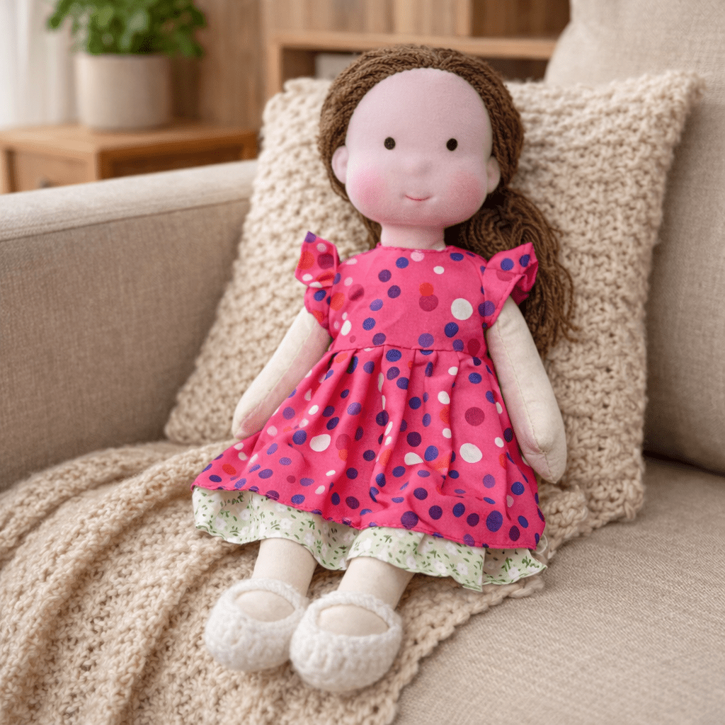 Waldorf Doll Handmade, Soft Doll with Cotton and Plush Body, Kids Toys for Creative Play, Soft Toy for Imaginative Play_24