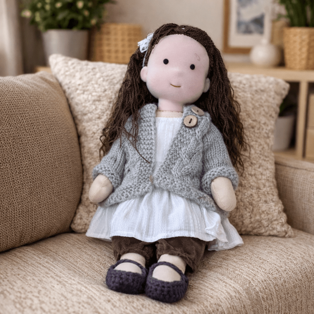 Waldorf Doll Handmade, Soft Doll with Cotton and Plush Body, Kids Toys for Creative Play, Soft Toy for Imaginative Play_28