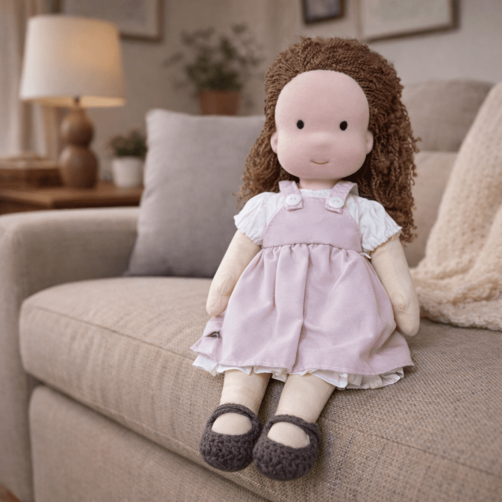 Waldorf Doll Handmade, Soft Doll with Cotton and Plush Body, Kids Toys for Creative Play, Soft Toy for Imaginative Play_32