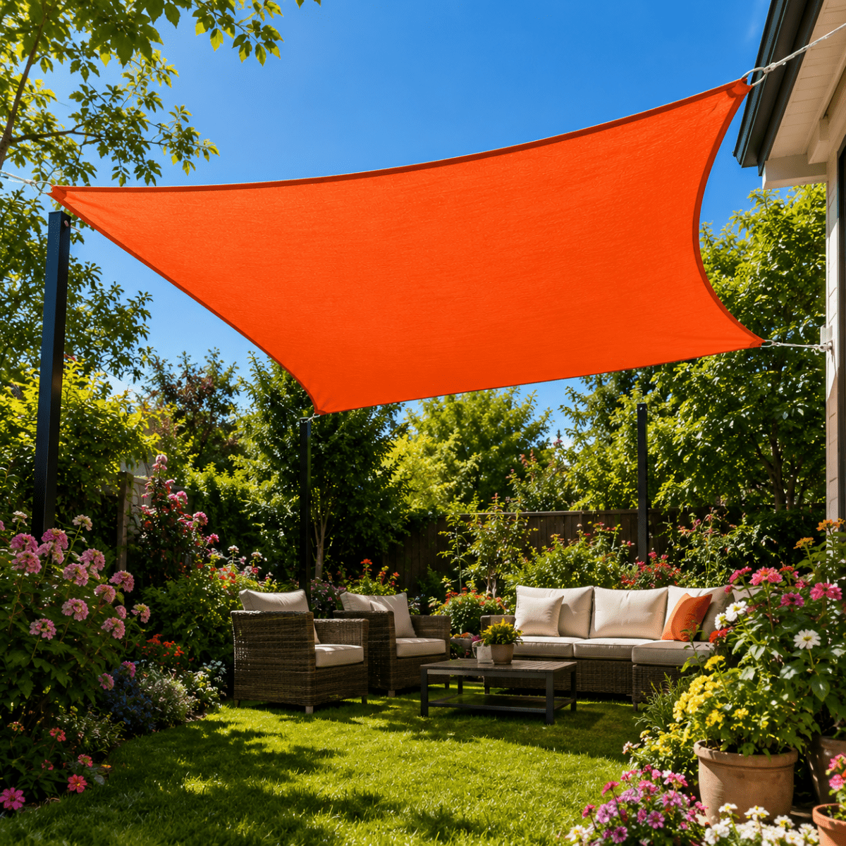 Sun Shade Sail with UV Protection, Garden Shade Sail for Terrace and Pergola, Rectangular Sun Sail for Balcony_01