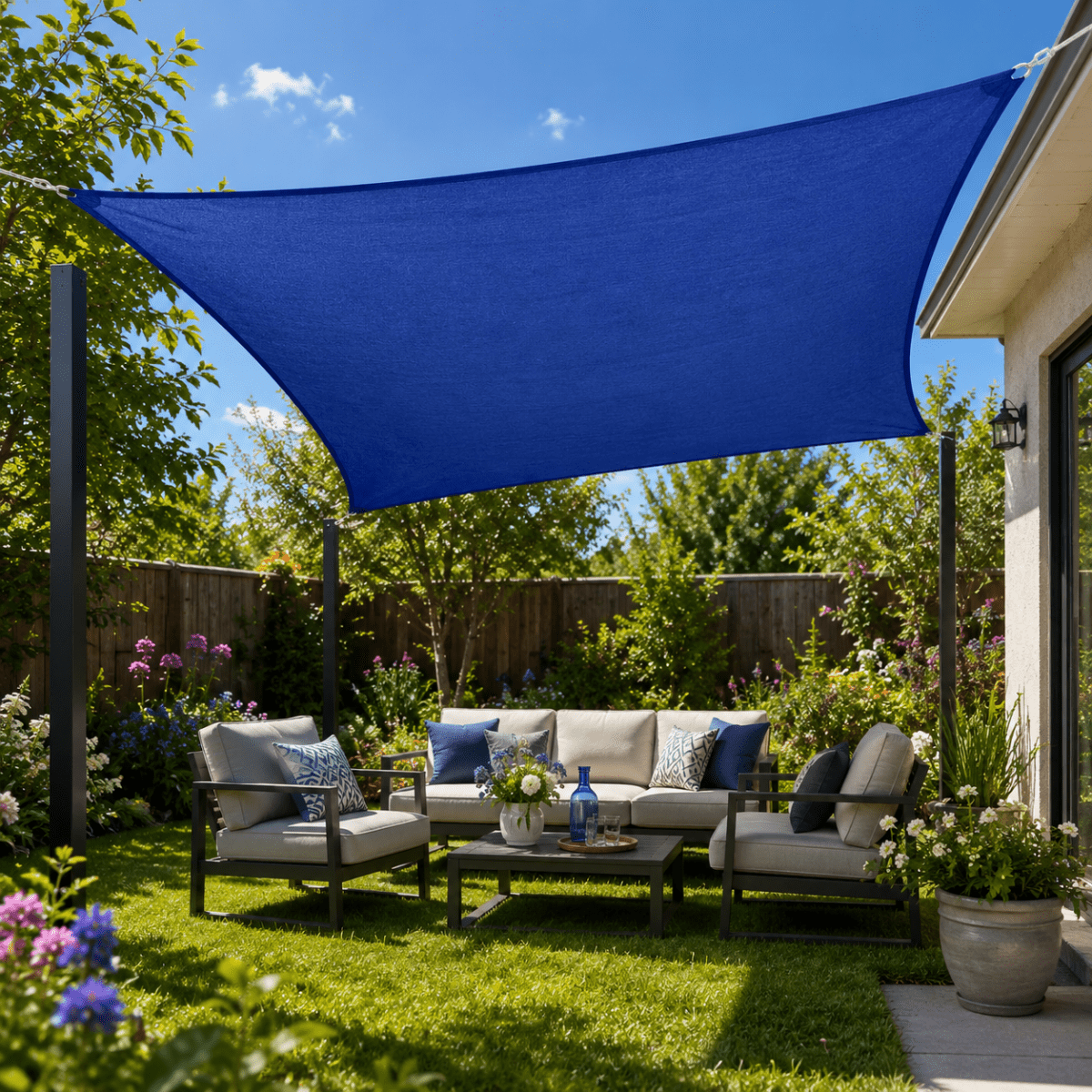 Waterproof Sun Shade Sail, Rectangular Shade Sail with UV Protection, Garden Sun Sail for Patio and Pergola_00